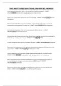 TMO WRITTEN TEST QUESTIONS AND VERIFIED ANSWERS