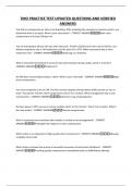 TMO PRACTICE TEST UPDATED QUESTIONS AND VERIFIED ANSWERS