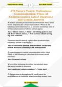 ATI Nurse's Touch&colon; Professional  Communication&colon; Types of  Communication Latest Questions  and Graded Answers 