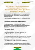 ATI Nurse's Touch&colon; Professional  Communication Practice  Assessment Test Latest Questions  and Graded Answers 