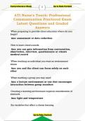ATI Nurse's Touch&colon; Professional  Communication Proctored Exam  Latest Questions an