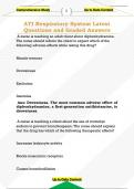 ATI Respiratory System Latest  Questions and Graded Answers