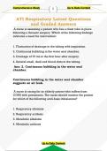 ATI Respiratory Latest Questions  and Graded Answers 