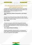 ATI Respiratory Latest Questions  and Graded Answers 