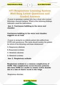ATI Respiratory Learning System  Med-Surg Latest Questions and  Graded Answers 