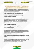 ATI Respiratory Post Test Latest  Questions and Graded Answers