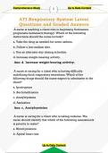 ATI Respiratory System Latest  Questions and Graded Answers