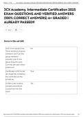 3CX Academy&comma; Intermediate Certification 2025 EXAM QUESTIONS AND VERIFIED ANSWERS &lpar;100&percnt; CORRECT ANSWERS&rpar; A&plus; GRADED &vert; ALREADY PASSED&excl;&excl;