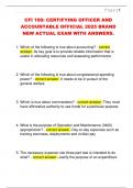CFI 100&colon; CERTIFYING OFFICER AND  ACCOUNTABLE OFFICIAL 2025 BRAND  NEW ACTUAL EXAM WITH ANSWERS&period; 