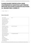 ILLINOIS BASSET CERTIFICATION &lpar;2025&rpar; COMPREHENSIVE QUESTIONS AND VERIFIED DETAILED SOLUTIONS &vert;COMPLETE SOLUTIONS &vert;A&plus; GRADED &vert;100&percnt; CORRECT&excl;&excl;