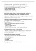 HINF 265 FINAL EXAM STUDY QUESTIONS
