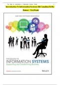 Test Bank For Introduction To Information Systems 4th Canadian Edition By Rainer All Chapters &vert;&vert;Complete A&plus; Guide