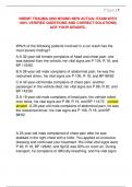 NREMT TRAUMA 2025 BRAND NEW ACTUAL EXAM WITH  100&percnt; VERIFIED QUESTIONS AND CORRECT SOLUTIONS&vert;  ACE YOUR GRADES&period;