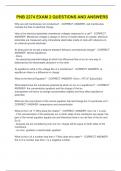 PNB 2274 Exam 2 questions and answers