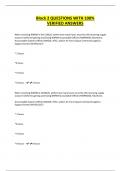 Block 2 QUESTIONS WITH 100&percnt; VERIFIED ANSWERS