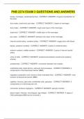 PNB 2274 exam 3 questions and answers