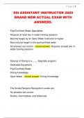 SSI ASSISTANT INSTRUCTOR 2025  BRAND NEW ACTUAL EXAM WITH  ANSWERS&period; 