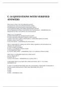 C-14 QOUESTIONS WITH VERIFIED ANSWERS