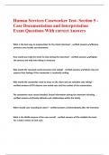 Human Services Caseworker Test- Section 5 - Case Documentation and Interpretation Exam Questions