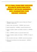 ST112 FINAL EXAM PREP 2025&sol;2026  ACCURATE QUESTIONS WITH  CORRECT DETAILED ANSWERS &vert;&vert;  100&percnt; GUARANTEED PASS <RECENT VERSION>