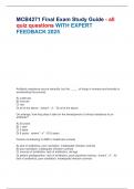 MCB4271 Final Exam Study Guide - all quiz questions WITH EXPERT FEEDBACK 2025