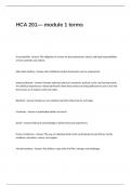 HCA 201 Exam Questions and Answers&mdash; module 1 terms