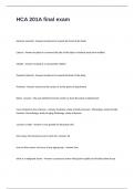 HCA 201A Final Exam Questions with Correct Answers