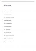 HCA 201a Exam Questions with Complete Questions and Correct Answers