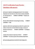 ASCP Certification Exam Practice Questions with answers