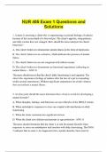 NUR 405 Exam 1 Questions and  Solutions 