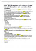 HINF 265 Test &num;1 Complete Latest Actual set with Questions and correct&sol;verified Answers