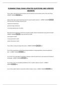 PUR4404C FINAL EXAM UPDATED QUESTIONS AND VERIFIED ANSWERS