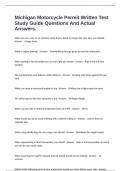 Michigan Motorcycle Permit Written Test Study Guide Questions And Actual Answers&period;