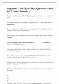 Segment 2 Michigan Test Questions And All Correct Answers&period;