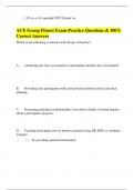 ACE Group Fitness Exam-Practice Questions & 100&percnt; Correct Answers
