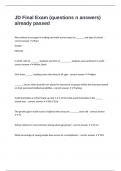 JD Final Exam &lpar;questions n answers&rpar; already passed