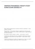 OB PEDS Paramedic fisdap study guide exam graded A&plus;