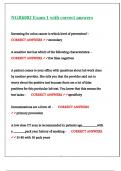 NGR6002 Exam 1 with correct answers