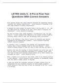 LETRS Units 5 - 8 Pre & Post Test Questions With Correct Answers
