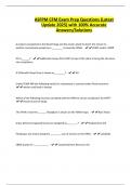 ASFPM CFM Exam Prep Questions &lpar;Latest Update 2025&rpar; with 100&percnt; Accurate Answers&sol;Solutions