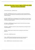 CFM Exam Questions &lpar;Latest Update 2025&rpar; with 100&percnt; Accurate Answers&sol;Solutions