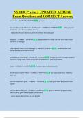 NS 1400 Prelim 3 UPDATED  ACTUAL  Exam Questions and CORRECT Answers