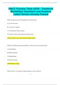 ONCC Practice Tests &lpar;OCN - Treatment Modalities&rpar; Questions and Answers Latest Version Already Passed