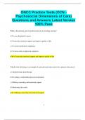 ONCC Practice Tests &lpar;OCN - Psychosocial Dimensions of Care&rpar; Questions and Answers Latest Version  100&percnt; Pass