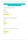 Prostate Cancer Questions and Answers  Latest Version Graded A&plus;