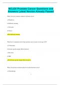 Prostate Cancer Bundled Exams Questions and Answers Latest Versions &lpar;2025&sol;2026&rpar; &lpar;Complete and Accurate&rpar;