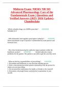 Midterm Exam&colon; NR565&sol; NR 565 Advanced Pharmacology Care of the Fundamentals Exam &vert; Questions and Verified Answers &lpar;2025&sol; 2026 Update&rpar;- Chamberlain