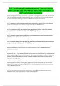 PCT Certification Exam Questions and Correct Answers &lpar;100&percnt;COMPLETE ANSWERS&rpar; ALREADY GRADED A&plus; 100&percnt; satisfaction guaranteed