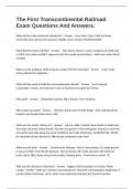 The First Transcontinental Railroad Exam Questions And Answers&period;