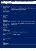 JAIL SCHOOL EXAM 2 questions and answers already passed